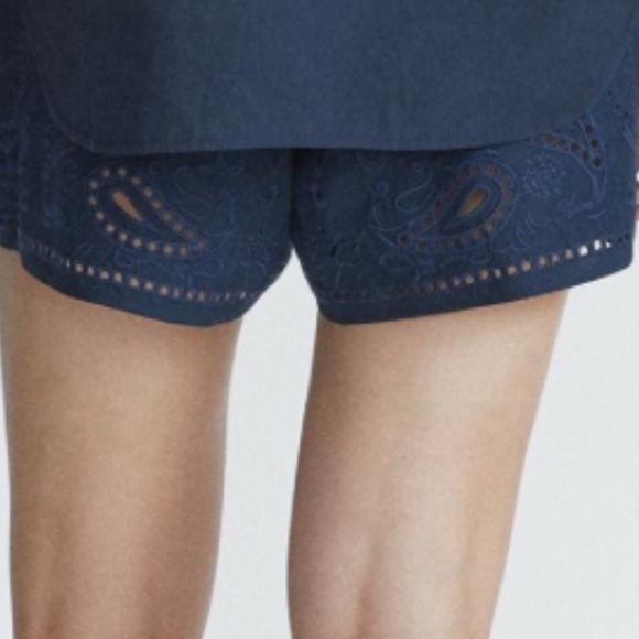 Navy Eyelet Jacket and Shorts Set - Picture 6 of 6